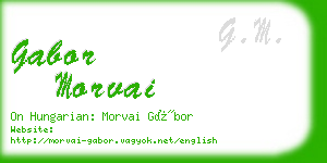 gabor morvai business card